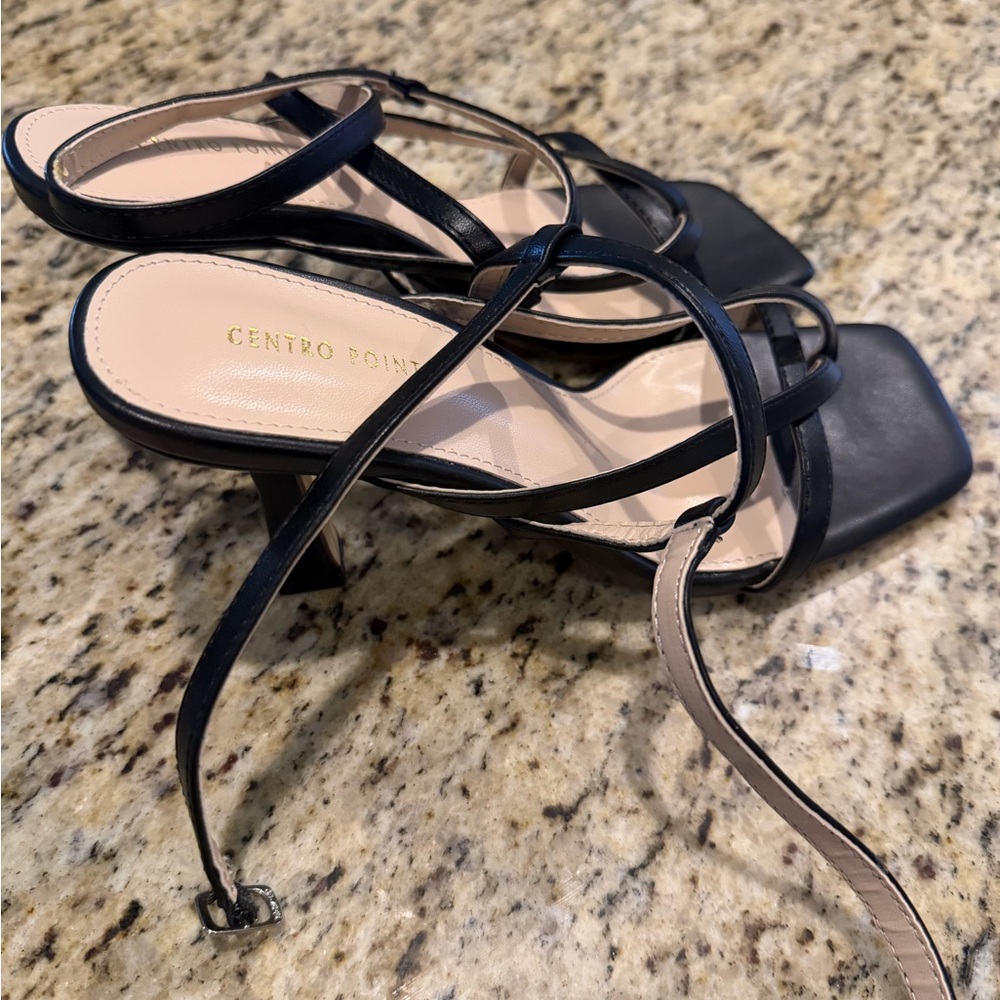 Black Strappy Heels